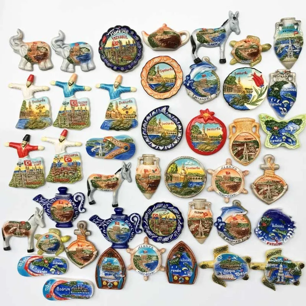 Weihnachtsdekorationen BABELEMI 3D-Keramik Türkei Istanbul Alanya Kemer Sanliurfa Kühlschrankmagnet Reisesouvenirs Kühlschrank Heimdekoration 221129