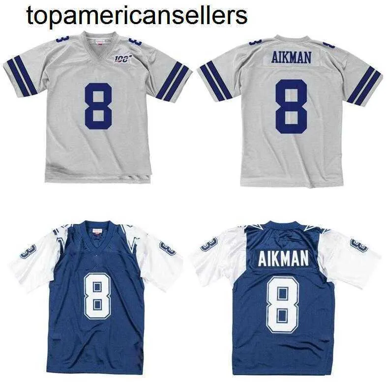Stitched Football Jersey 8 Troy Aikman 1995 Retro Rugby Jerseys Men Women Youth S-6xl