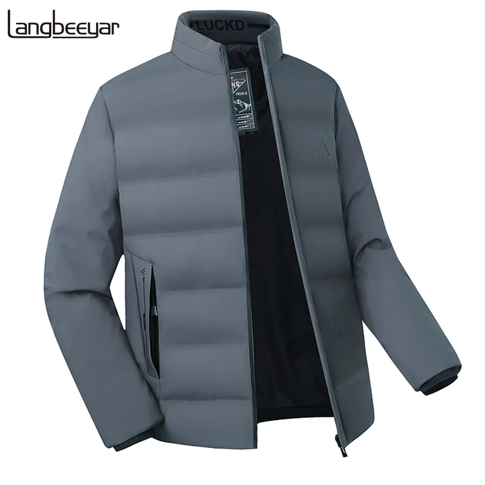 Hommes Down Parkas Hiver Haute Qualité Marque Casual Mode Veste Matelassée Hommes Chaud Épais Coupe-Vent Recadrée Manteaux Vêtements 221129