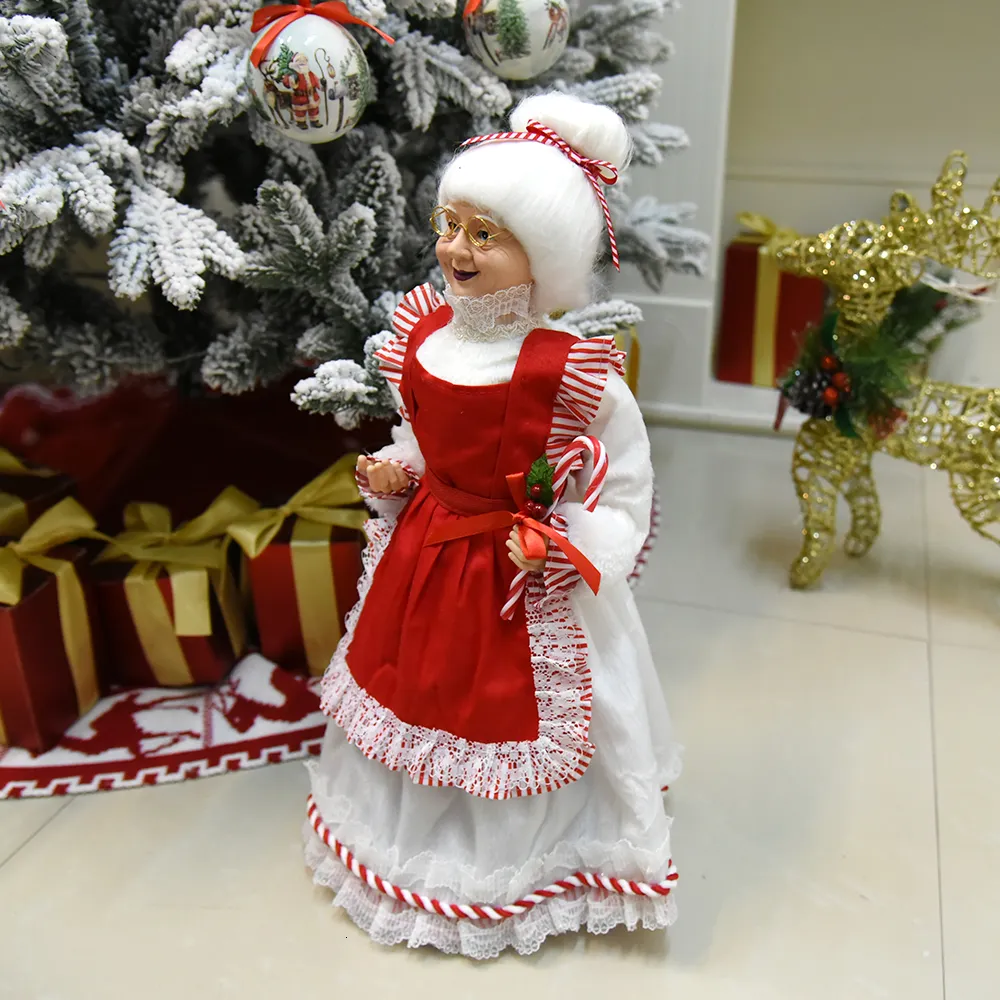 Sequin Mrs. Claus Figurine - 48cm Standing Grandma Santa