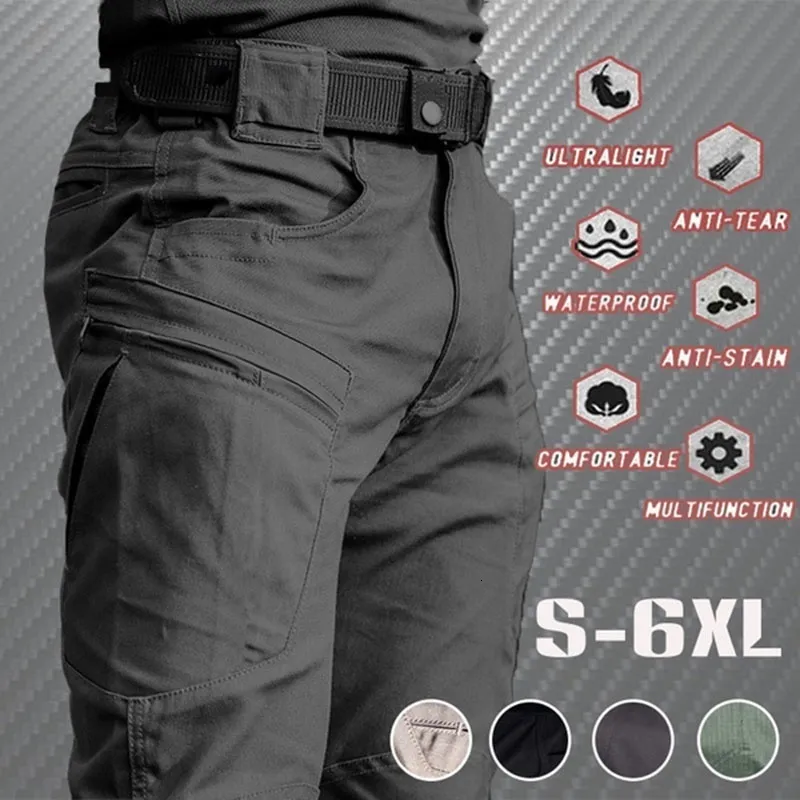 Pantaloni da uomo leggeri tattici traspiranti all'aperto casual esercito militare pantaloni lunghi uomo impermeabile Cargo inverno 221130