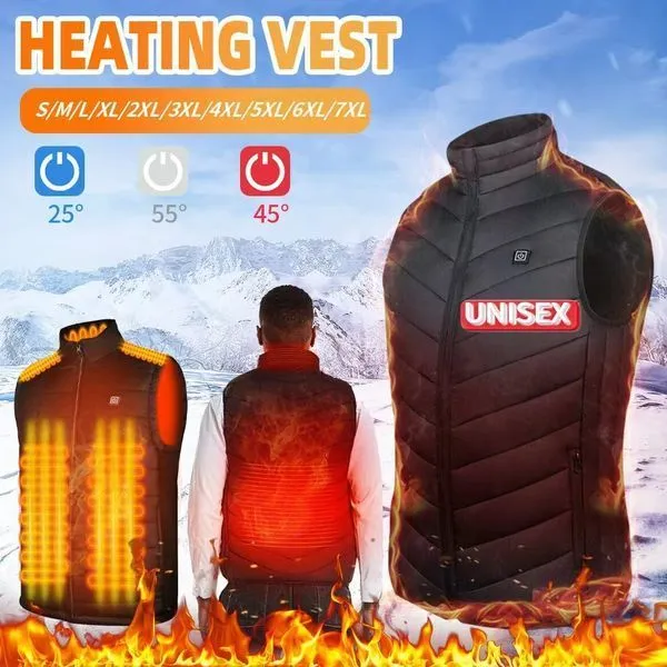 Heren Down Parkas Bijgewerkte versie LED -controller Verwarmd vest voor vrouwen Outdoor USB Infrarood Verwarming Jacket Winter Electric 221129