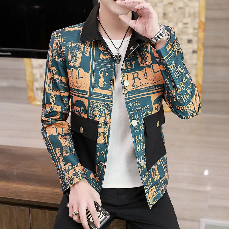 Men's Jackets Luxury Black Gold s Spring Bomber Jaqueta Masculina Party Club Outfit Vintage 221130