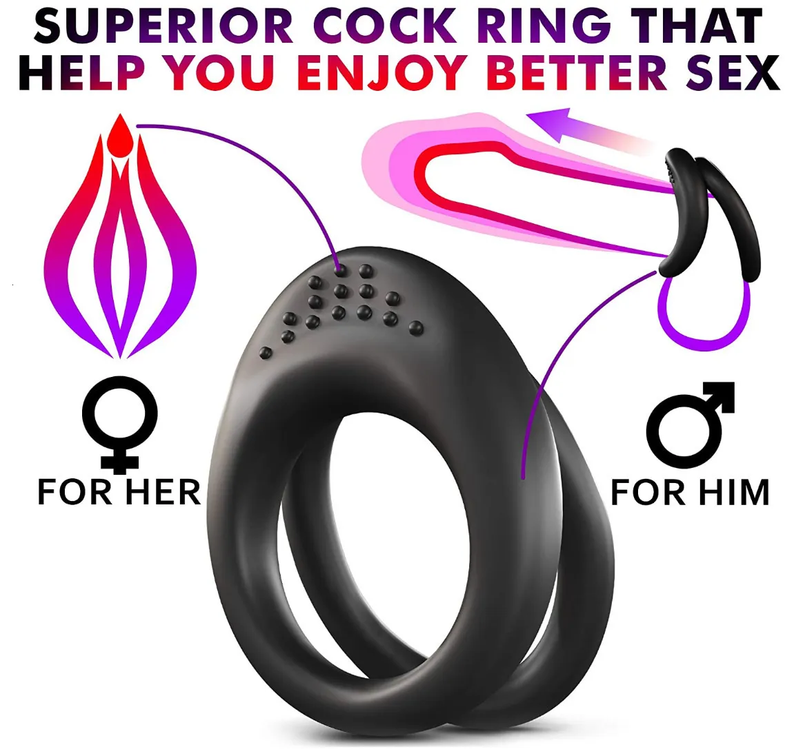 Cockrings SAMOX Penis Cock Ring on for Men Delay Ejaculation Erection Sex Shop Toys Couple Sextoy Penisring Man Dick Enlarger Rings 221130