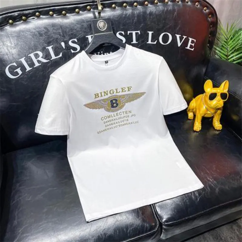 23SS Erkek T Shirt Moda Mektubu Sıcak Sondaj Sıradan Erkek Giysiler Lüks Sokak Tasarımcı Şortlu Şeri