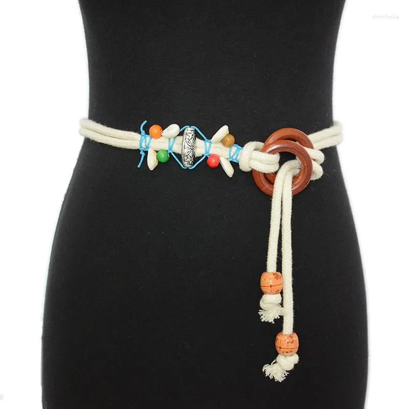 Ceintures chaîne de taille 125cm tissé gland ceinture tressée ceinture corde femmes décorées dames glands Bg-1633