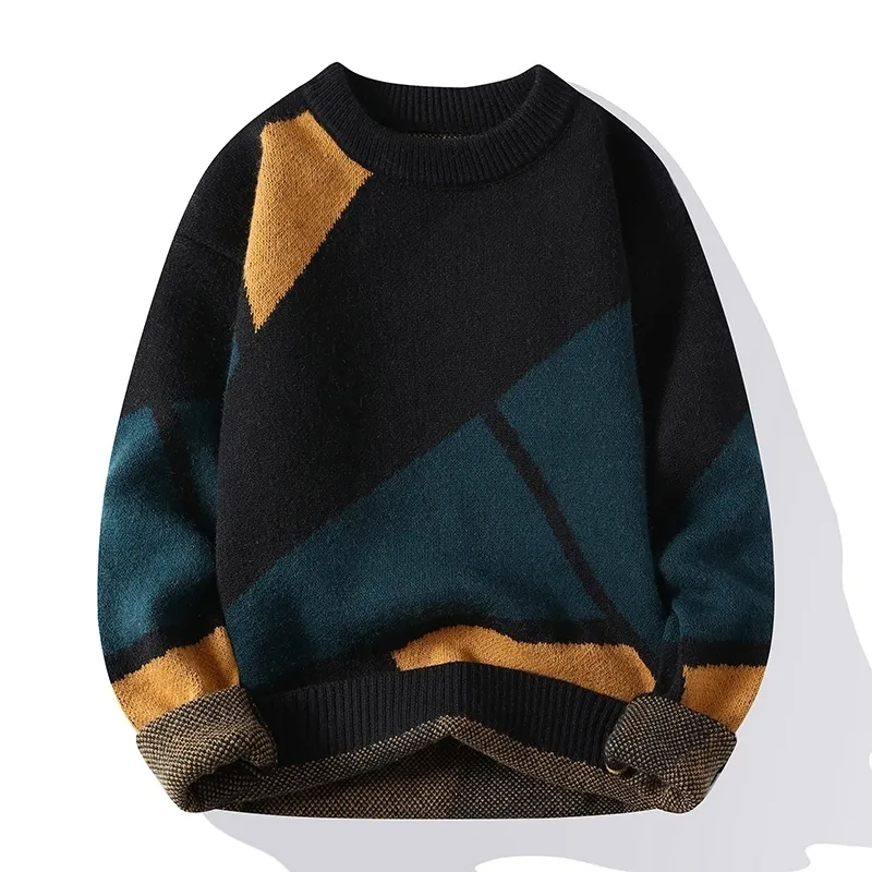 Menses de suéteres de inverno Bandô espesso de suéter quente de malha longa Moda redonda de caxemira de caxemira 221130 221130