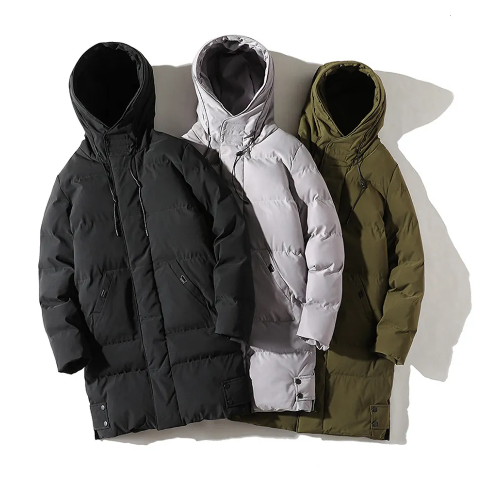 Casos masculinos Long Casat Tamanho grande 7xl 8xl Jaqueta de algodão de inverno Oversize Har marido Capuz Parka Outerwear