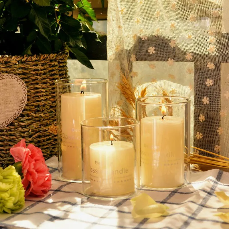 Candle Holders Cylinder Wazon Wazon kwiatowy Szklany Uchwyt Centralny Sadzarka Terrarium na imprezę weselną Wystrój biura domowego