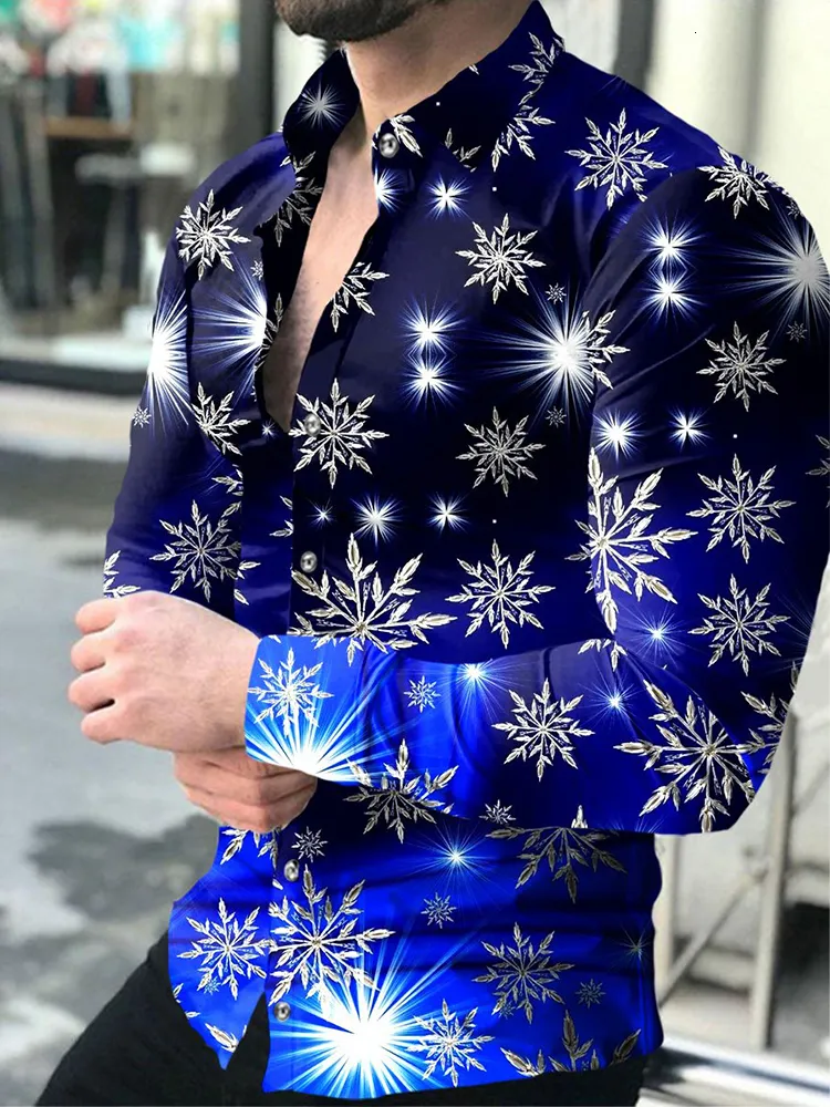 Ice Crystals Print Mens Casual Floral Shirts With Turn Down Collar And  Buttoned Design Long Sleeve Top For Prom And Formal Occasions Style 221130  From Kua01, $18.77
