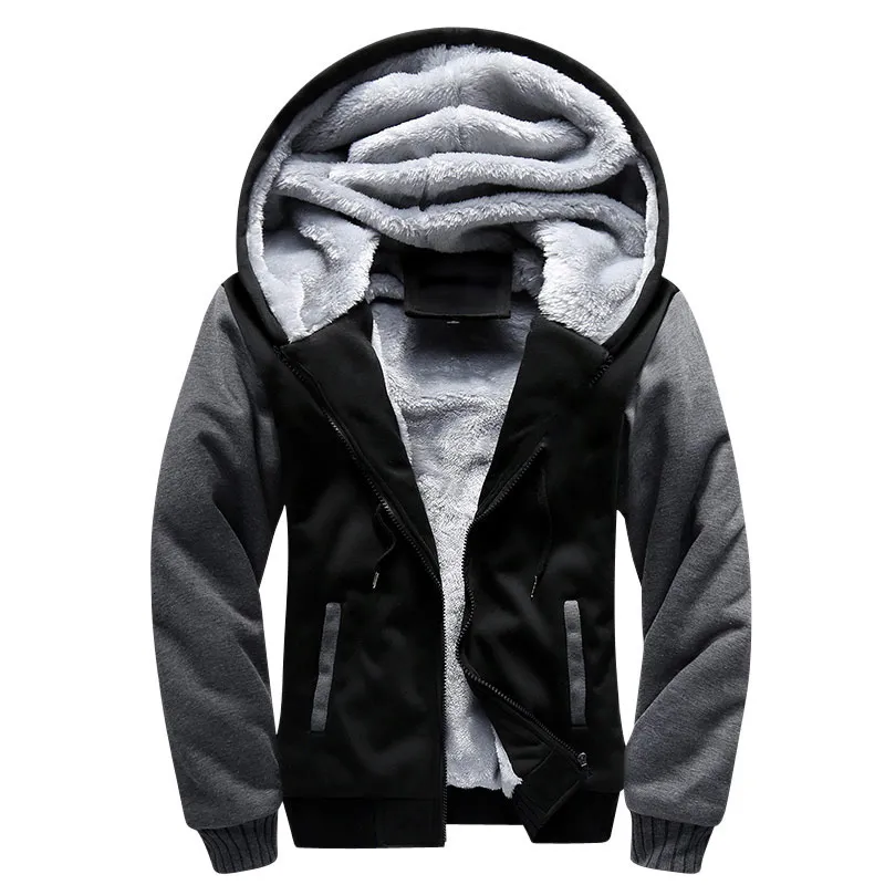 Herrtröjor tröjor shionfa lapptäcke fleece hoodie vinter tjock casual hooded cardigan mode bombplan päls jackor blixtlås 5xl 221130