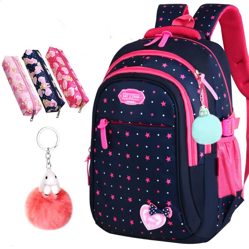 Rugzakken schooltassen voor meisjes primaire schattige sterren printtas lichtgewicht bookbags kinderen mochila escolar 221129