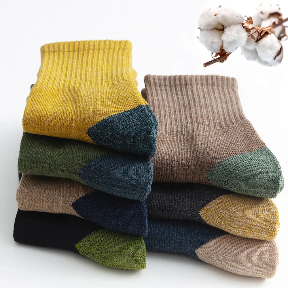 Men's Socks Japanese Harajuku Winter Warm Thicke Terry Breathable High Quality Casual Business Cotton Male 221130