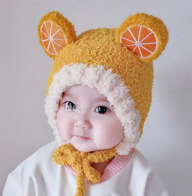 Baby fleece hoed winter warme baby peuter beanie caps wol gebreide jongens meisjes schattige zachte carol fluwelen hoeden zachte cartoon kinderen haakverhaals