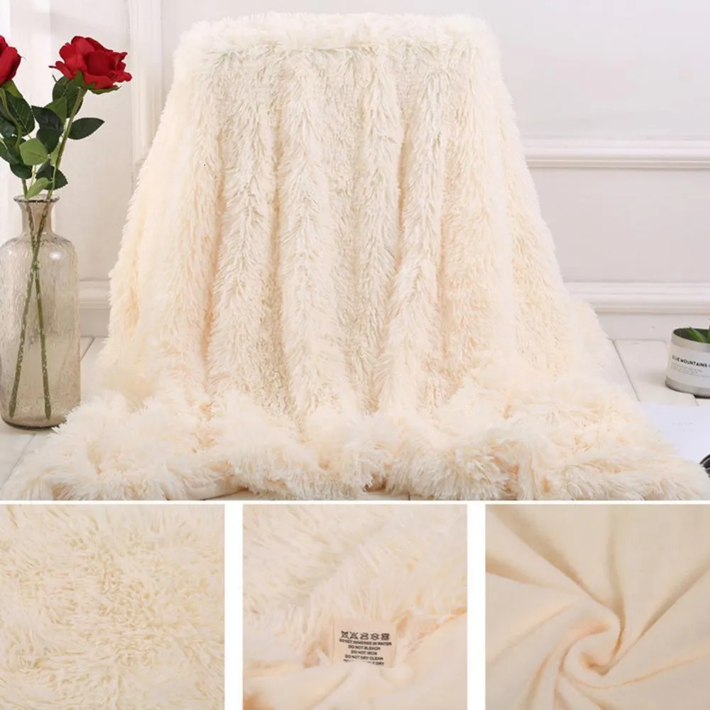 Blanket Throw Soft Warm 80x120cm Fluffy Shaggy Bed Sofa Bedspread Bedding Sheet 221130