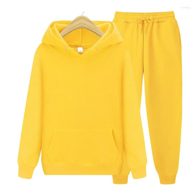 Heren Hoodies 2022 Autumn Winter Fleece Pants Tweede stuk set mannen dames tracksuits jogger dikke warme kleding