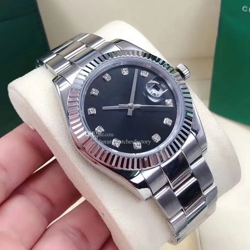Klasyczne zegarki męskie automatyczne zegarki mechaniczne 36 mm 40 mm składanie zapięć diamentowych powierzchniowych damskich zegarek na rękę luksusowy prezent na rękę