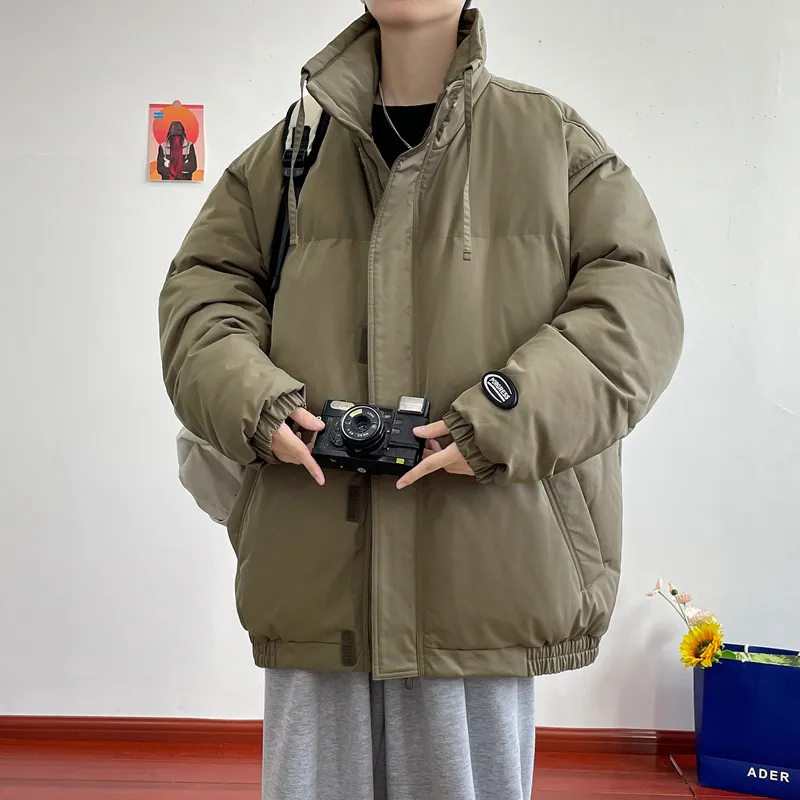 Mens Down Parka Warm Winter Puffer Jacket, Casual Oversized