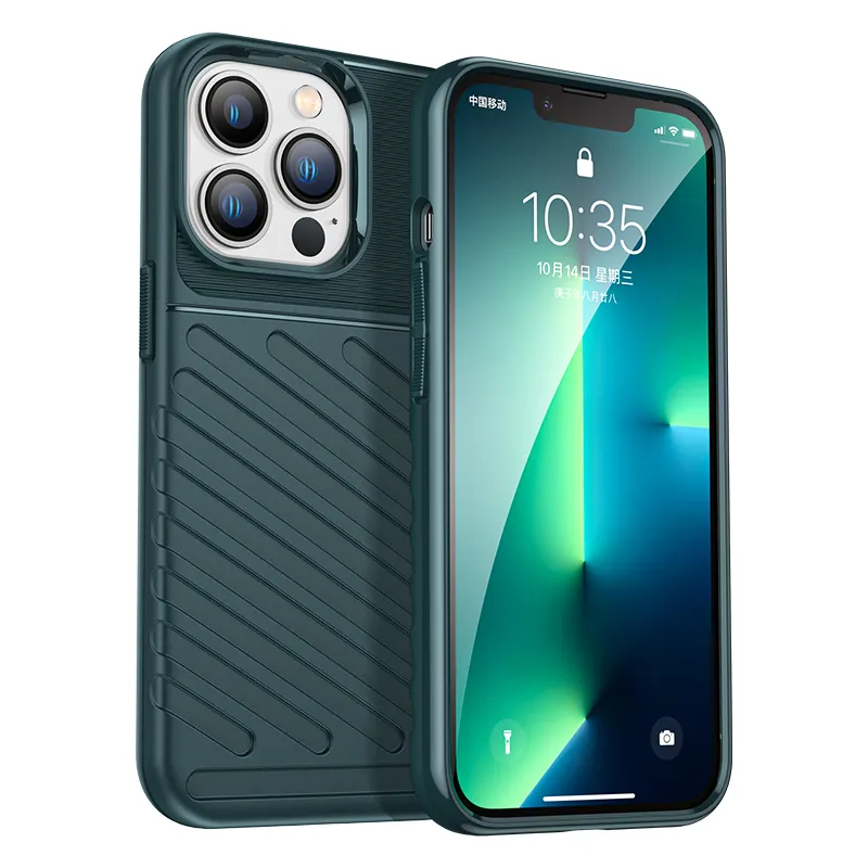 Telefonfodral för iPhone 15 14 13 12 XR XS X Mini Pro Max 8 7 Samsung Plus Robust Shield Frosted Texture Case Stripe Funda
