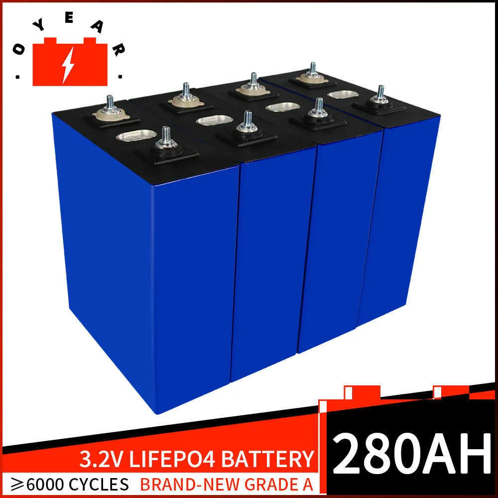 12V LIFEPO4 Batterij 280Ah Hoge capaciteit Golfkar Batterijen Oplaadbare diepe cyclus Lithium Iron Fosfaatcelpakket voor boten