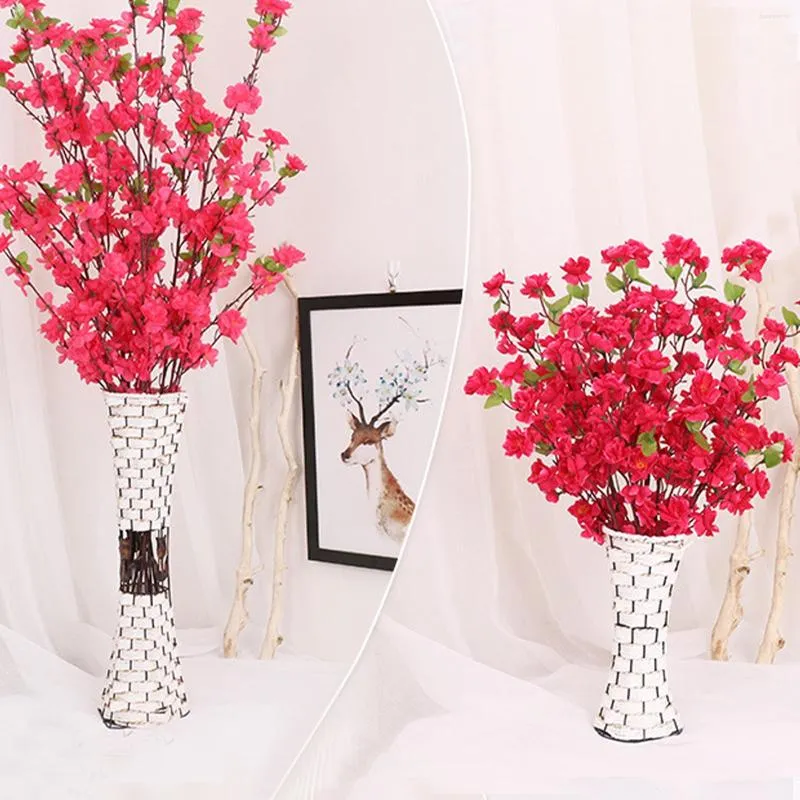Dekorative Blumen, 10 Stück, elegante künstliche Pfirsichblüten, Heimdekoration, Frühlingsfest, High-End-Simulation, mehrfarbige Pflanze, Blumenzweig