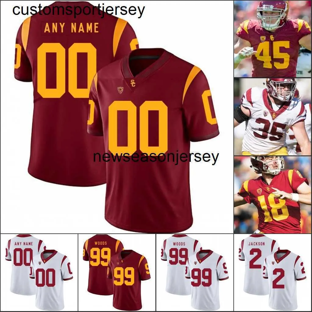 USC Trojans Maglia da calcio cucita Personalizzata qualsiasi nome numero 78 Jay Tufele 21 Tyler Vaughns 2 Devon Williams John Jr.