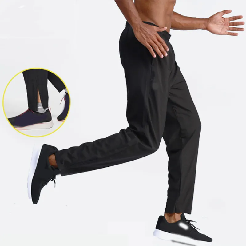 2024 calças longas mens -48 ioga esporte ao ar livre correndo calça de calça masculina de splicing esportes de esportes rápidos Lu Pant Lemens S