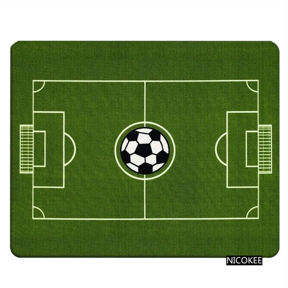 Soccer Gaming Mouse pad Cute Football Ground Field Green MousePad for Computer Desk Laptop Office 9.5 X 7.9 Inch Non-Slip Rubber