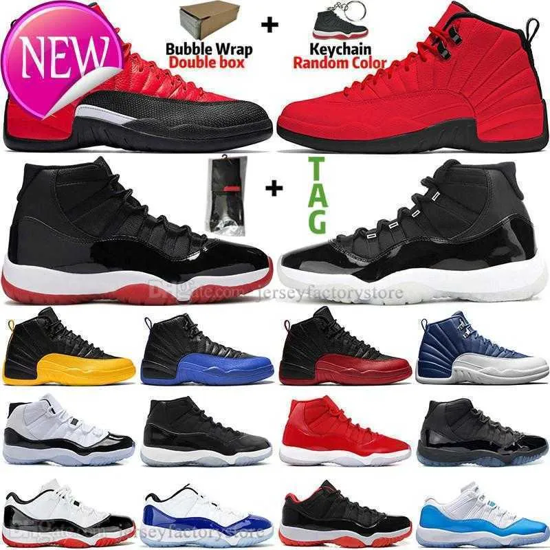 Basketball Shoes Sneakers 25Th Anniversary Bred Low Blue Concord Indigo Reverse Flu Game Royal High 11 11S 45 Space Jam Mens 12 12S Fiba Cny