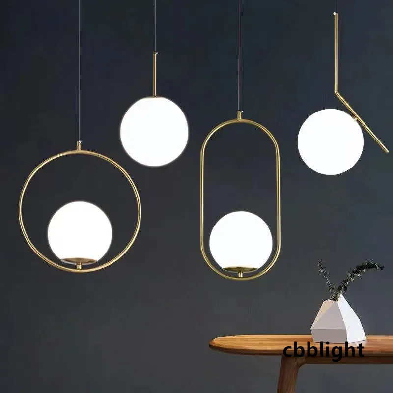 Lampade a sospensione con paralume in vetro fantasia Luci a LED Cucina Isola Sala da pranzo Comodino Lampade a sospensione per soffitto Lampadario moderno a sospensione in ottone LRS001