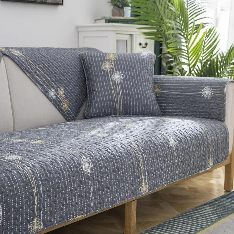 Stoelhoezen Sofa Cushion Fabric Four Seasons Universal Non-Slip Noordse moderne minimalistisch massief hout All-Inclusive Cover