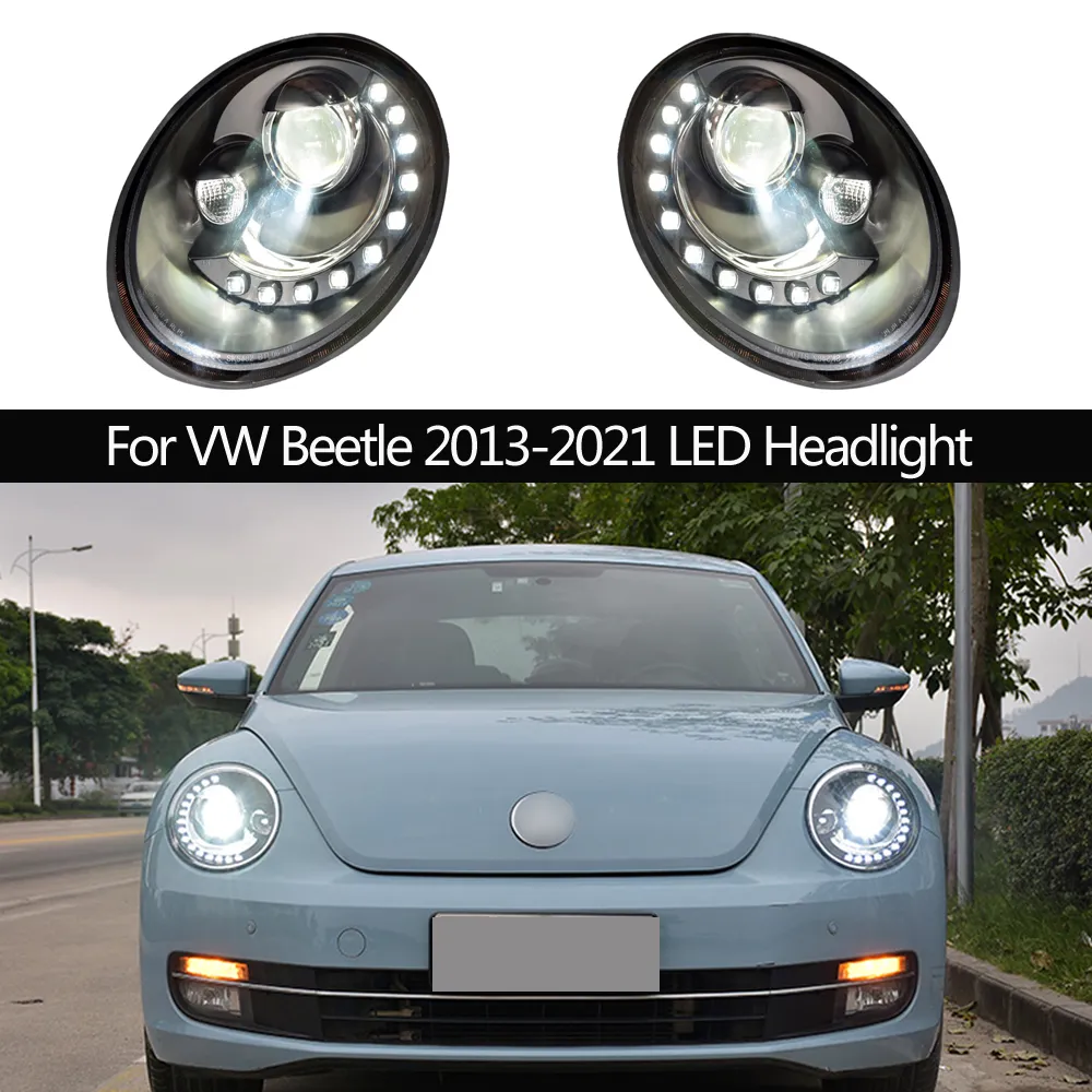 Assemblage de phares de voiture pour VW Beetle 2013-2021 phare LED DRL feux diurnes dynamique Streamer clignotant lampe frontale accessoires automobiles