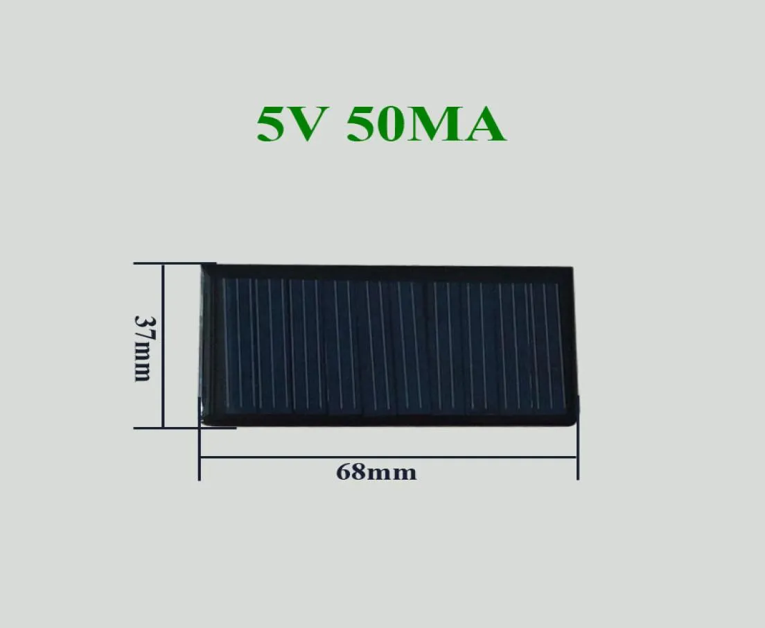 200pcs 5 V 50 mA Epoksydowa żywica epoksydowa mini panel słoneczny 68 mmx37mm dla baterii 36 V3841419