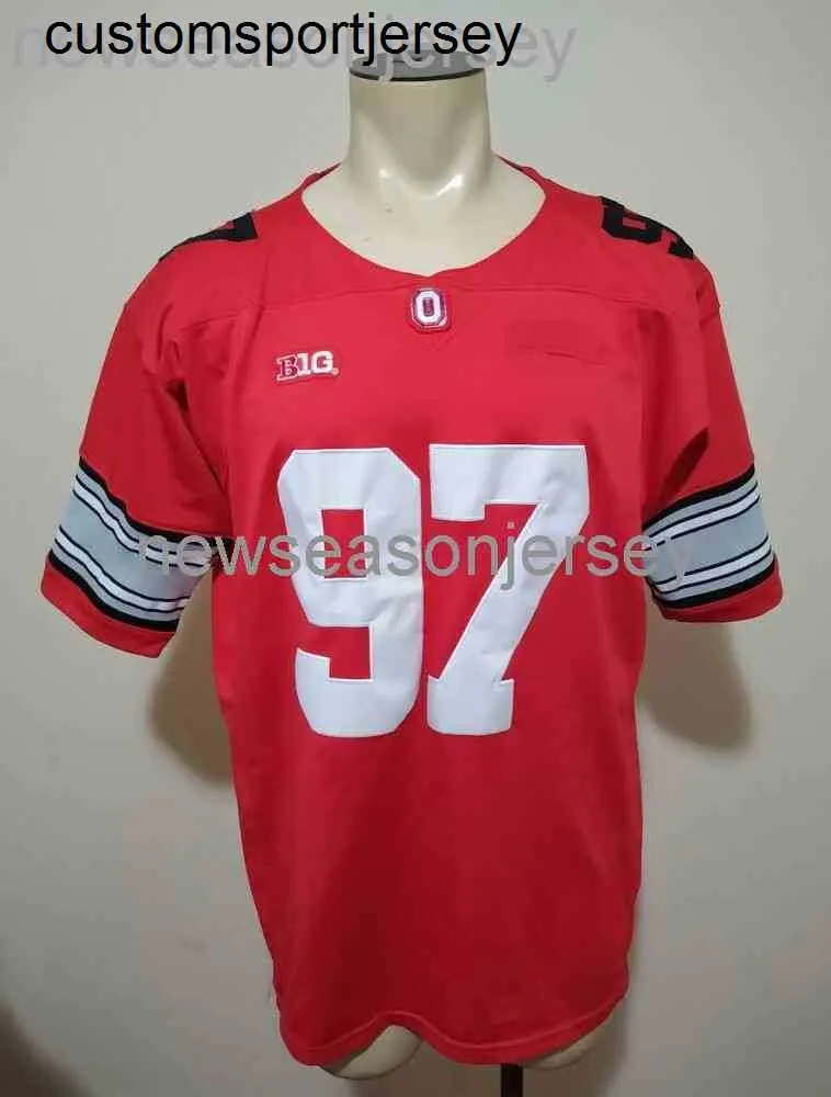 Сшитый на заказ штат Огайо Штат Бакайс сшил #97Joey Bosa Football Jersey Мужчины Женщины молодежи XS-5XL