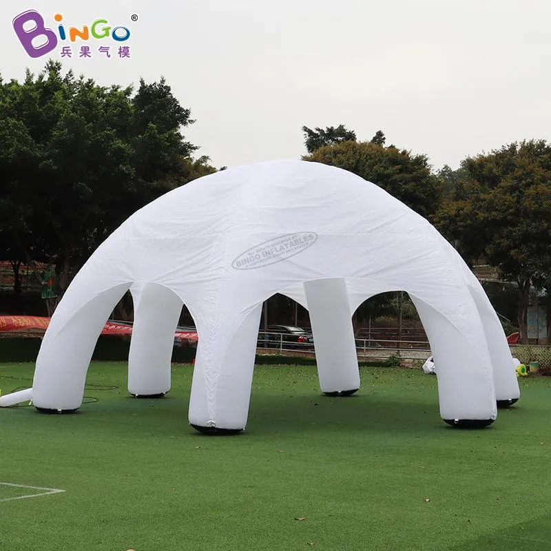 Auvent blanc gonflable personnalisé de 8x8x4 mètres/auvent gonflable géant sauter jouets sports