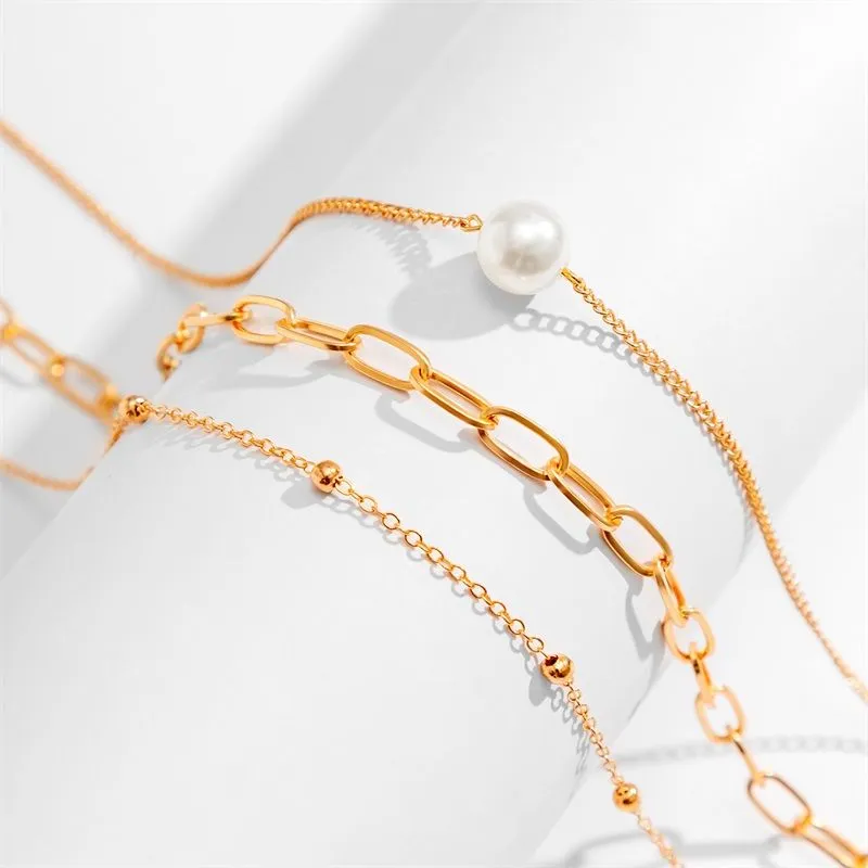 Multilayer joker necklace bracelet Gradual change designer jewelry bracelets ring Womens mens couple fashion gold silver woman designer chain