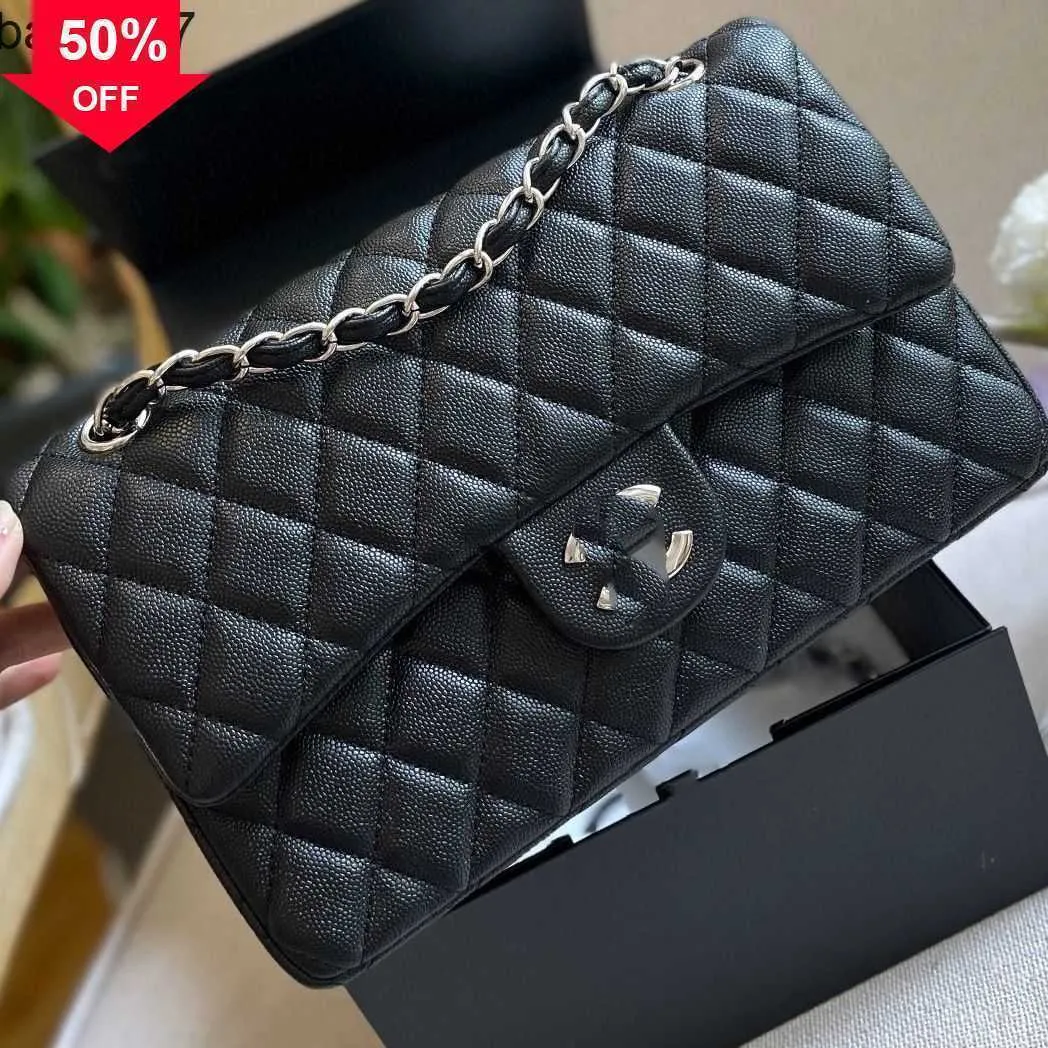 Tote Bag the Store 80% Wholesale and Retail Chain Female Rhombic Caviar Cf Premium One Shoulder Msenger New Trend Gift Box