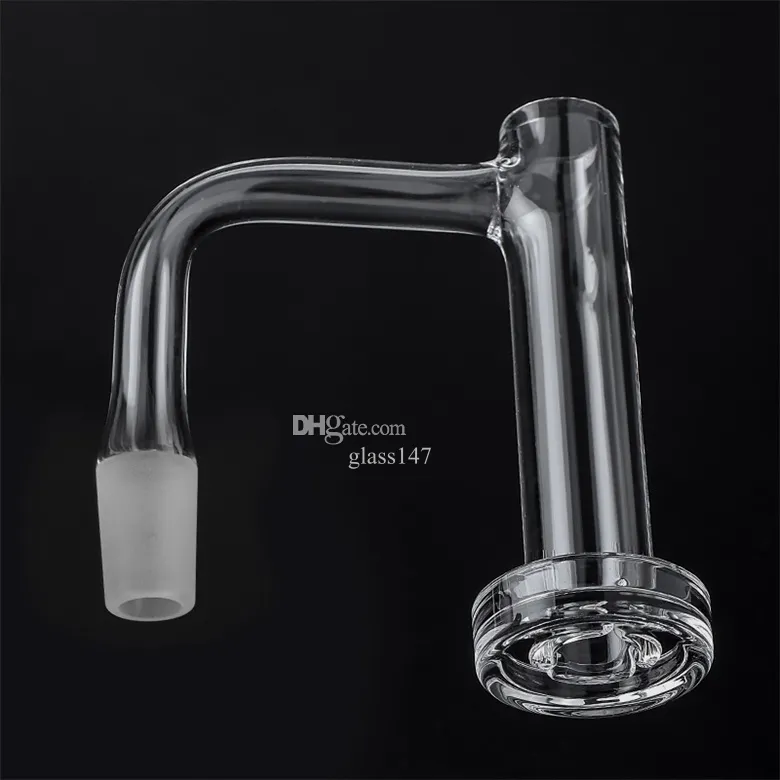 Volledige lascontroletoren Quartz Banger Roken Afgeschuinde rand 16 mmOD Rookspijkers met 20 mmOD Diamond Carb Cap Stevig geëtste Terp-pijlers voor glazen waterpijp Dab Rig-pijpen