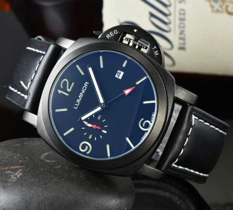 Reloj de Cuarzo para hombre 50mm Correa de cuero de alta calidad