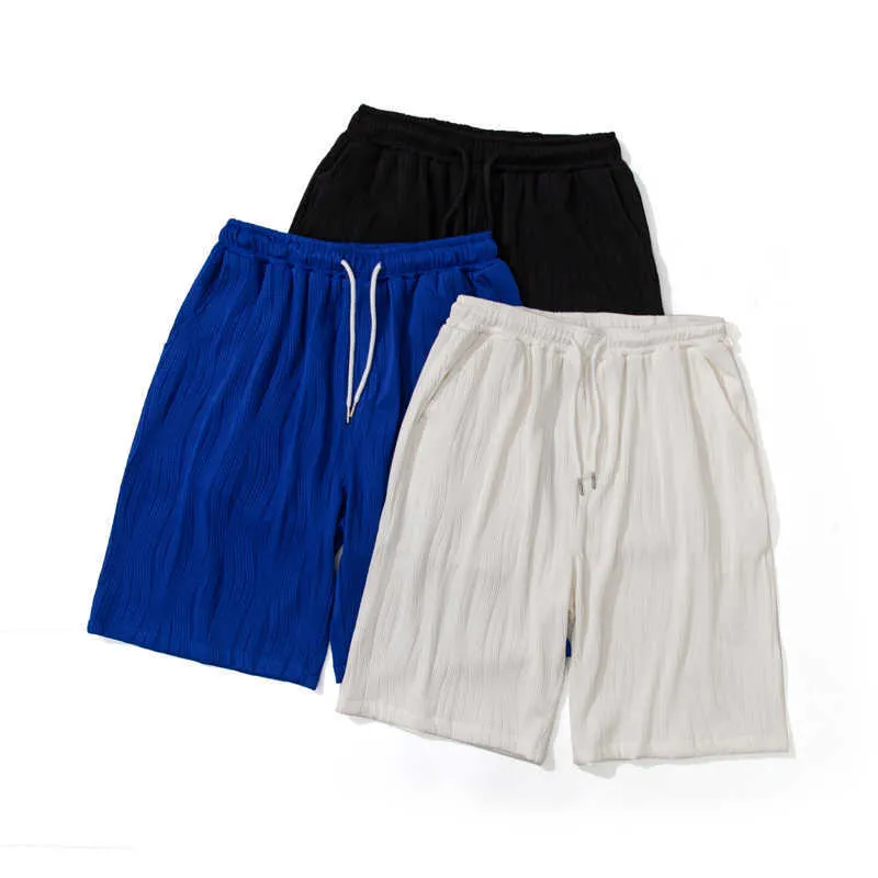 Men's Shorts High Quality Solid Ice Silk Shorts Men Fashion Trends Plus Size Streetwear Bottoms Teenage Beach Sweatshort Summer Basic Clothes T221129 T221129