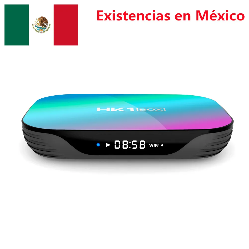 Navio do méxico HK1 Amlogic S905X3 Tv Box Android 9.0 Smart 1000m LAN 8K 4G 32G DUAL WIFI BT