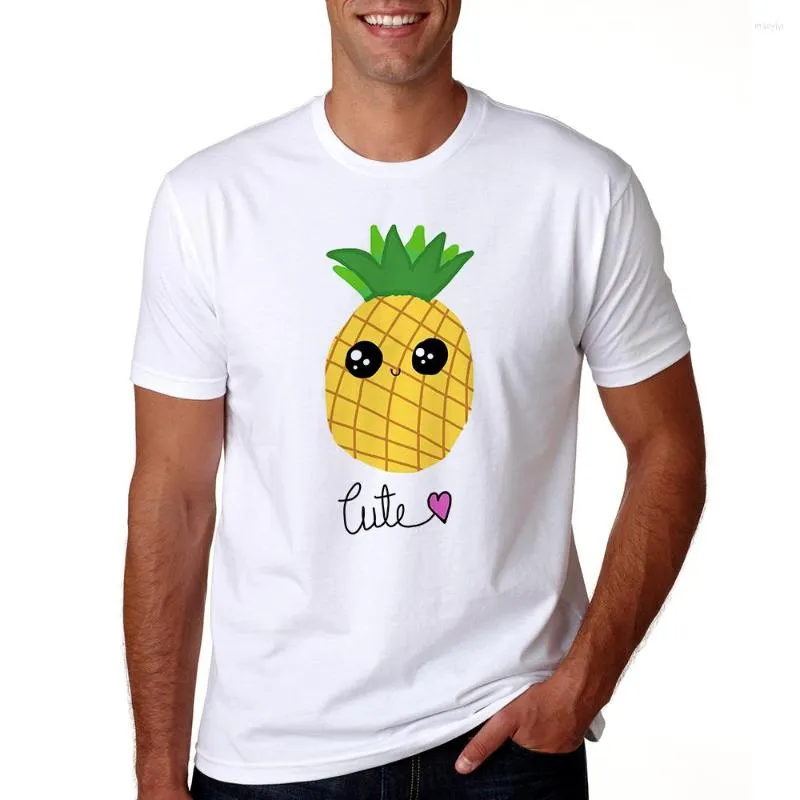 Camisetas masculinas de abacaxi de verão Men Camiseta de abacaxi de grama de cartoon Camiseta