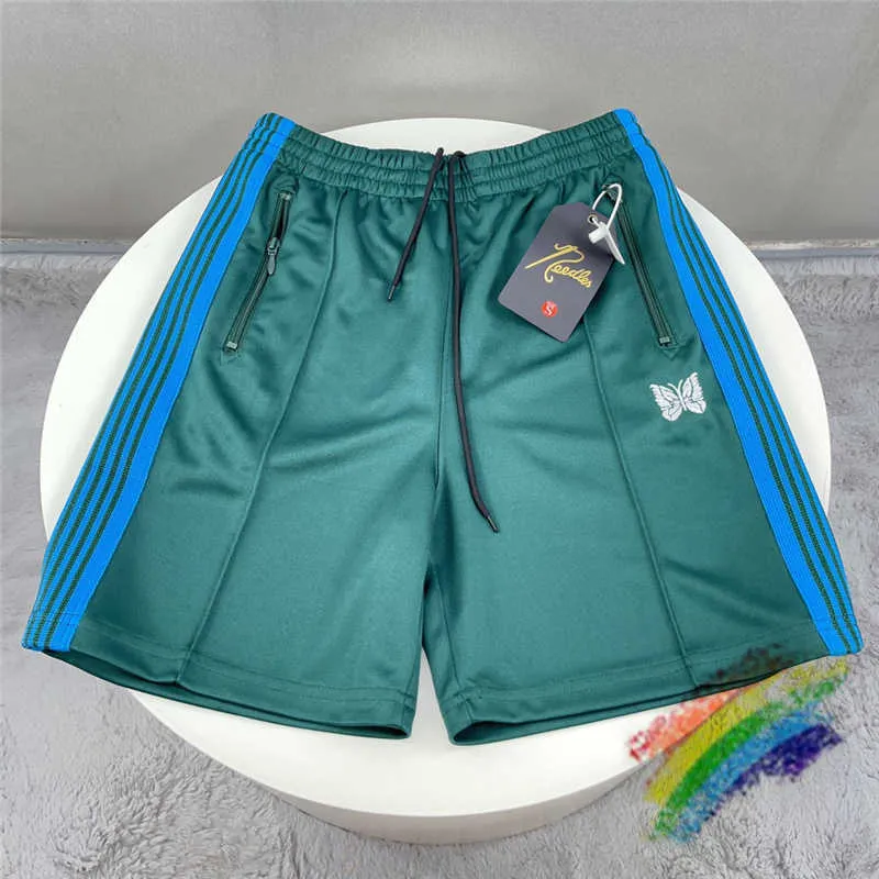 Shorts pour hommes Green Needles Shorts Hommes Femmes High Street Needles Shorts Broderie Butterfly AWGE Track Breeches T221129 T221129