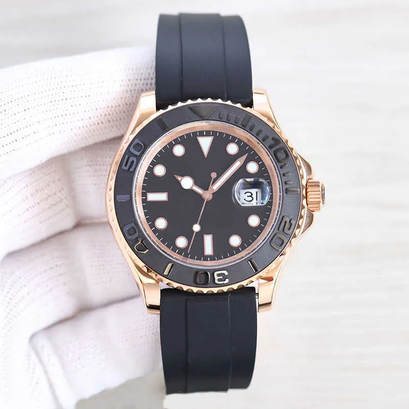 Designer Watch Women Luxury horloges AAA -kwaliteit voor man Automatische beweging Keramische bezel 2813 Mechanische Montre met rubberen band goud