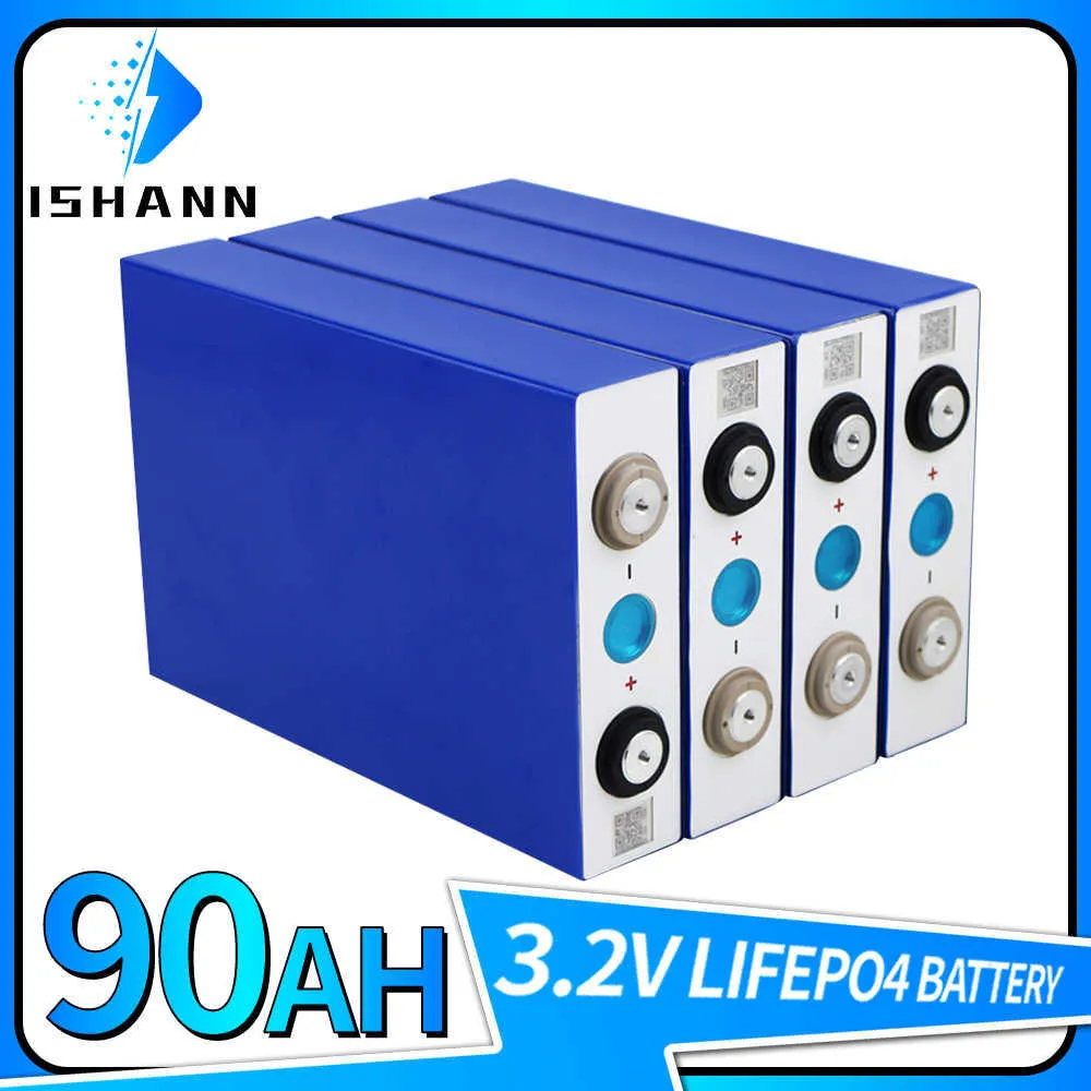 Tout nouveau 4-32 pièces 3.2V Lifepo4 90Ah batterie Grade A batteries rechargeables Pack bricolage RV cellule système de stockage solaire EU US TAX FREE