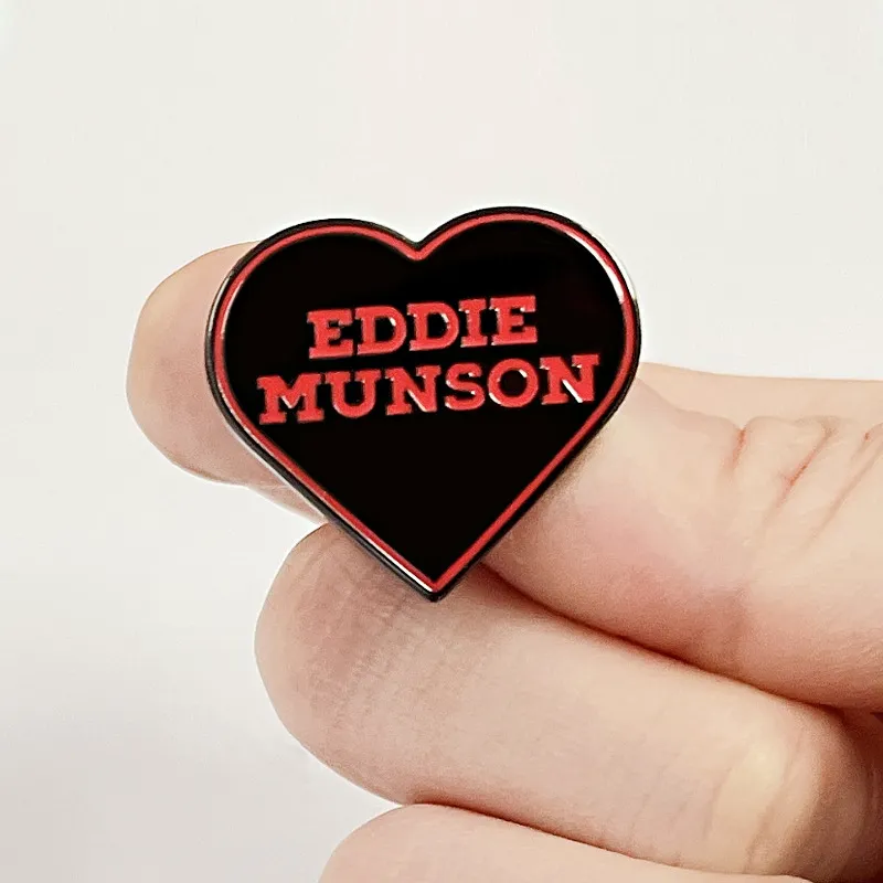 Authentic Stranger Things Eddie Munson Brooch American Drama Love Badge  Accessory Pin From Baby_topwholesaler1, $1.04