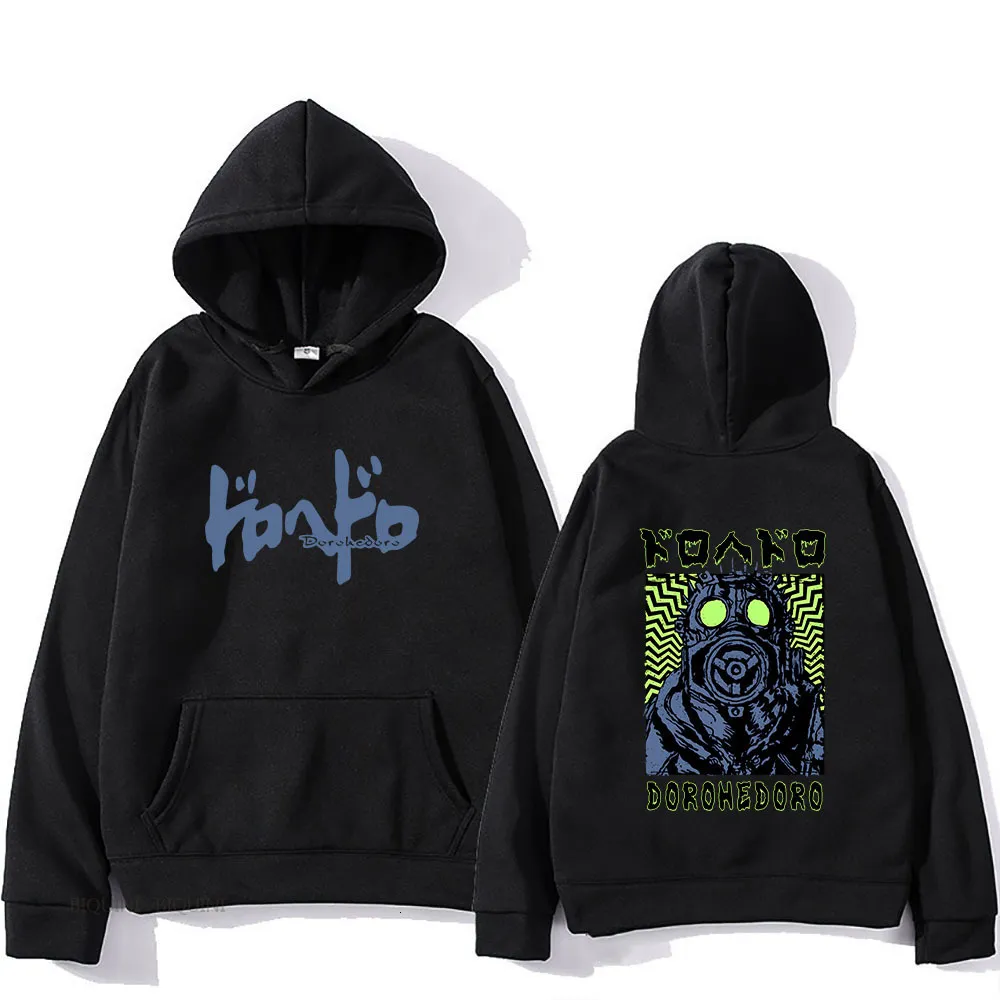 Męskie bluzy bluzy Dorohedoro Caiman gotycka japońska anime nadruk męskie ubrania manga kreskówka hip hop pullovers fleece bluza 221129