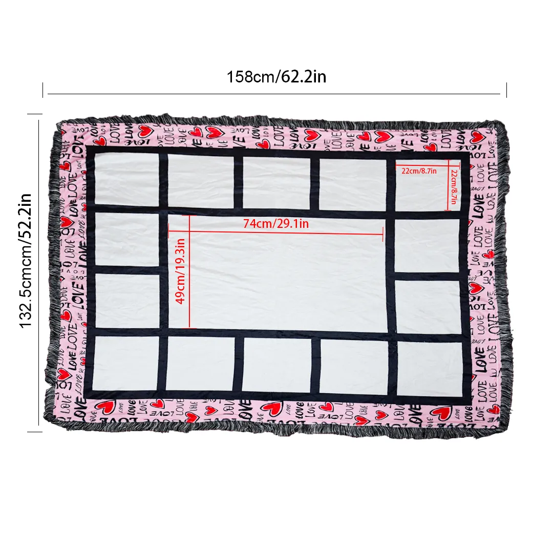 Local Warehouse! 9 Penels Sublimation Blankets Sublimation Blank  Sublimation Blanket With Tassels Heat Transfer Printing Shawl Wrap Sofa  Sleeping Throw Sublimation Blankets 125*150cm USA Warehouse From  Hc_network, $221.11