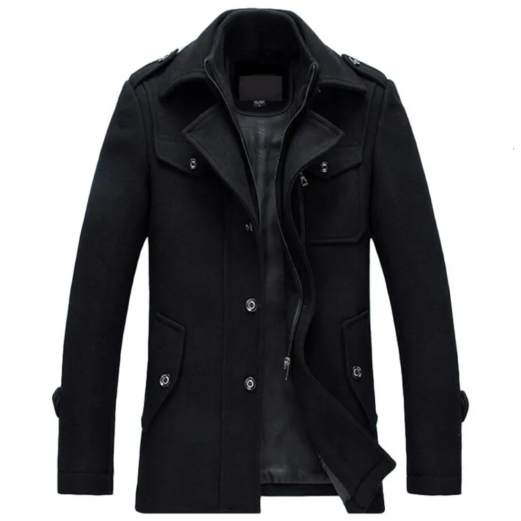 Navy blue winter wool coat with pockets 4572 Navy blue winter wool coat with pockets 4572