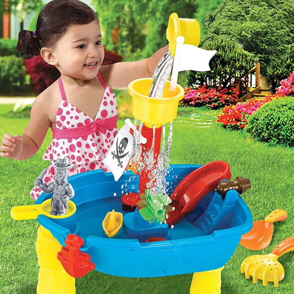 Sable jouer à l'eau Fun 1 Set enfants plage Table jouets extérieur jardin boîte enfants été jouet 221129